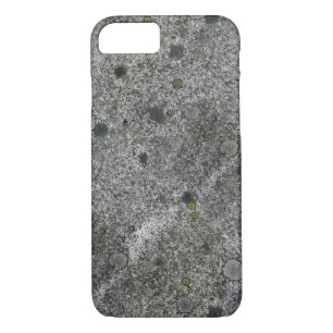Coques Pour iPhone Gris de roche de granit avec de la mousse verte