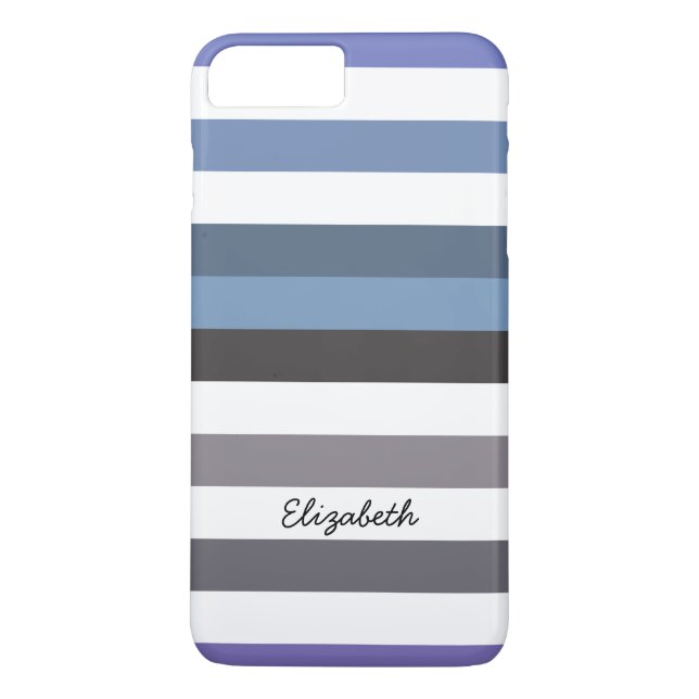 Coques Case-Mate iPhone Gris Fille Large Bleu Gris Horizontal Grandes Avec (Dos)