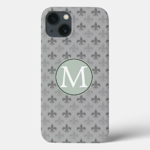 Coques Pour iPhone Gris Fleur de lis