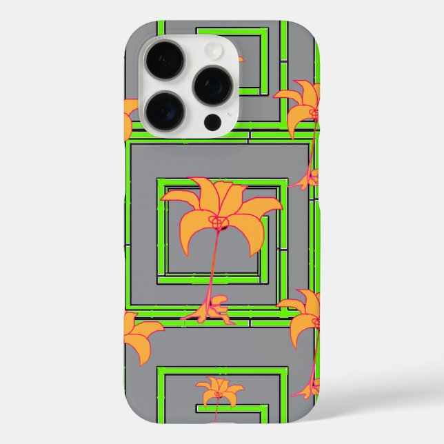 Coques Case-Mate iPhone Gris Geo Floral (Verso)