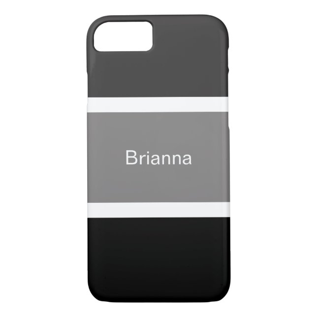 Coques Case-Mate iPhone Gris Gris, Blancs Et Noirs (Dos)