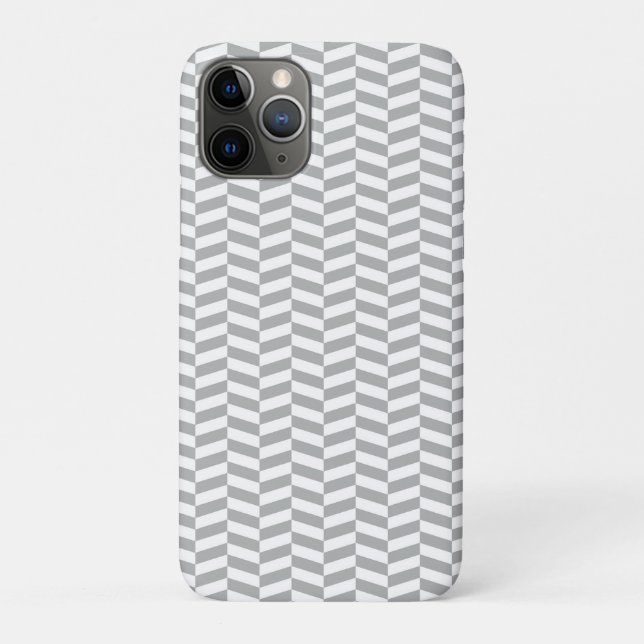 Coques Case-Mate iPhone Gris Herringbone (Dos)