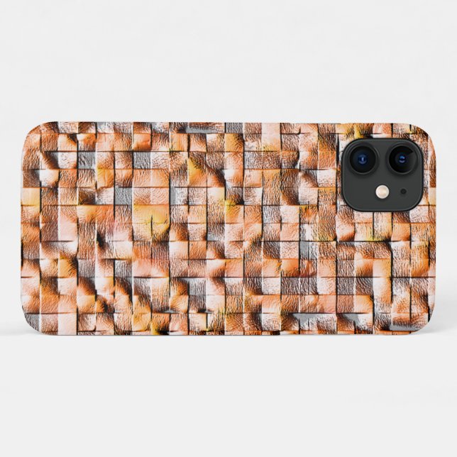 Coques Case-Mate iPhone Gris orange rugueux céramique carreaux avec défaut (Dos (Horizontal))