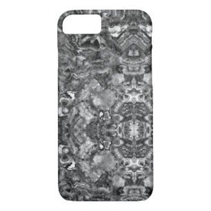 Etui iPhone Case-Mate Gris Smoky Quartz, noir blanc gris motif