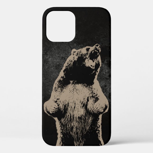 Coques Case-Mate iPhone Grizzly cool Ours foncé (Verso)