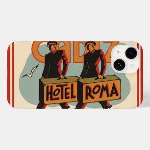 Coque Pour iPhone 14 Grooms d'hôtel vintage Hotel Roma, Cadiz, Espagne
