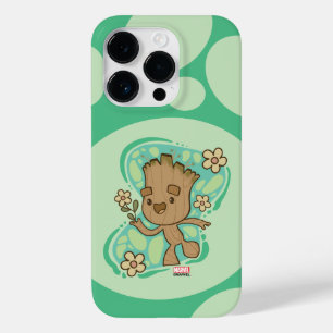 Coque Pour iPhone 14 Pro Groot aux fleurs jaunes
