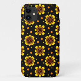 Case-Mate iPhone Case Groovy 70s Daisy Flower Power Pattern