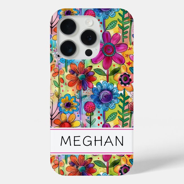 Coques Case-Mate iPhone Groovy Rétro Fleur Power Personnalisé (Verso)