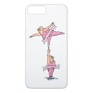Coque iPhone 7 Plus Gros garçons dans Pink Tutus Ballet Dessin
