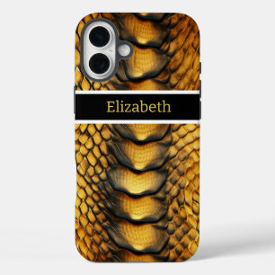 Coques iPhone 16 Plus Gros plan de la peau vibrante d'un serpent