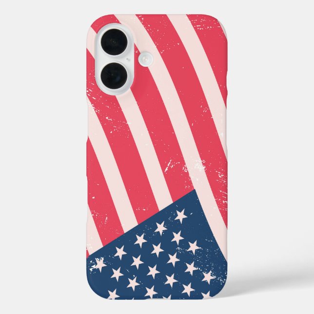 Coques Case-Mate iPhone Gros plan du drapeau patriotique (Verso)