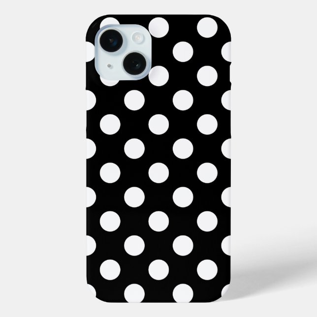 Coques Case-Mate iPhone Gros Pois Noir Et Blanc Trend Design (Verso)