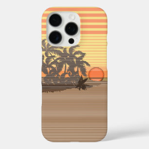 Coques iPhone 16 Pro Grosse bande de soleil Hawaiian Jaune