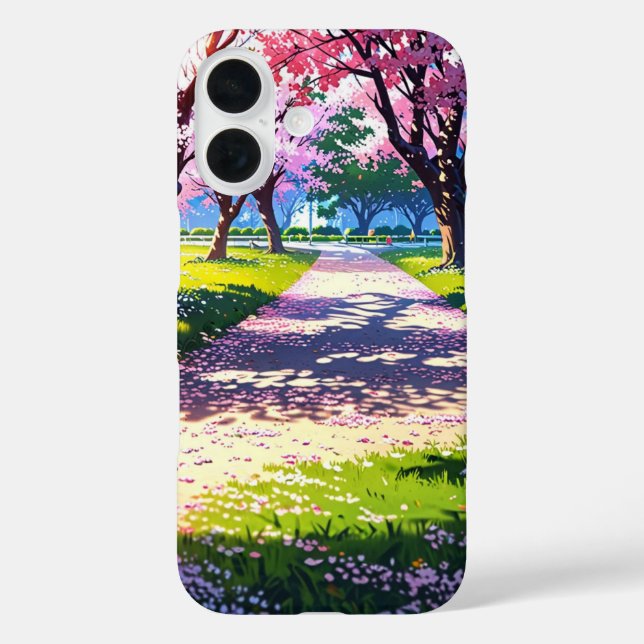 Coques Case-Mate iPhone Grosse de fleurs cachées de cerisiers (Verso)