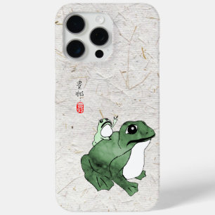 Coque iPhone 15 Pro Max Grosse grenouille Petit crapaud japonais 19e siècl