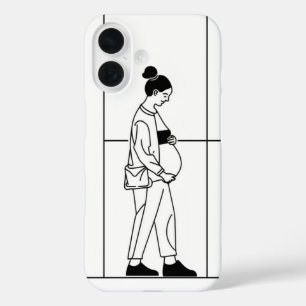 Coque Pour iPhone 16 Grossesse Pregnat Femme Simple