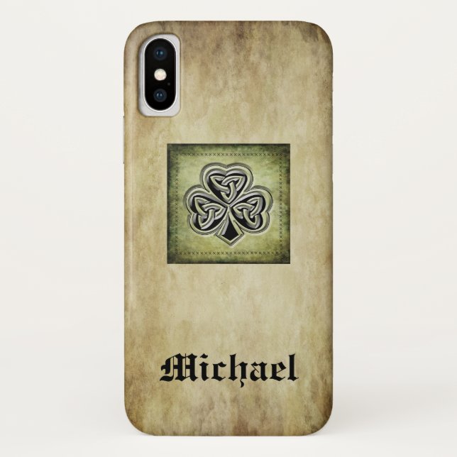 Coques Case-Mate iPhone Grundge shamrock irlandais chanceux et branché per (Dos)
