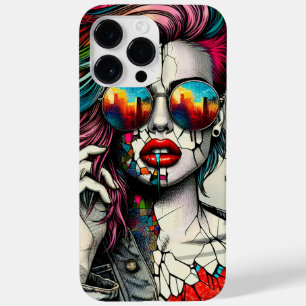 Coque Pour Pour iPhone 14 Pro Max Grunge Art   Femme fracturée Abstraite