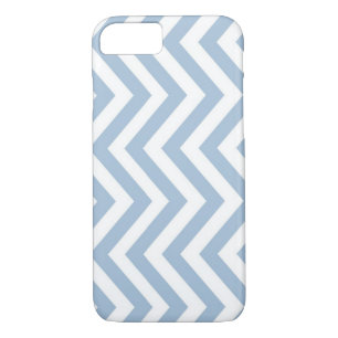 Coques Pour iPhone Grunge bleu-clair Chevron texturisé