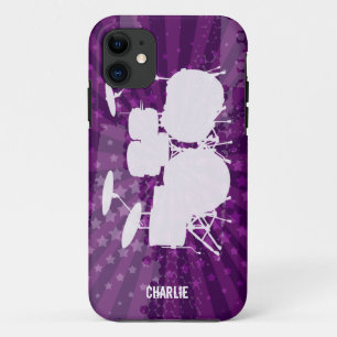 Case-Mate iPhone Case Grunge Drums Purple Burve