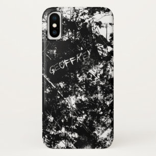 Etui iPhone Case-Mate Grunge Urbain Noir et Blanc Abstrait Rayé