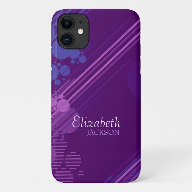 Coques Case-Mate iPhone Grunge violet moderne (Dos)