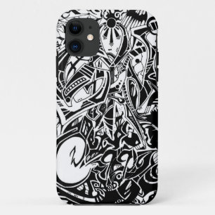 Coque Case-Mate Pour iPhone GRYM - Art Abstrait noir et blanc