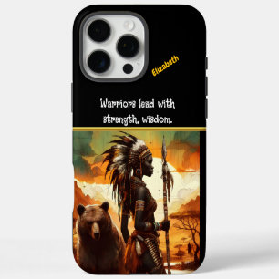 Coques iPhone 16 Pro Max Guerrier au bord de la rivière au crépuscule