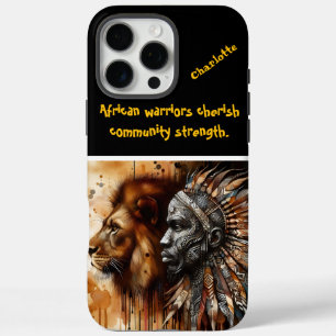 Coques iPhone 16 Pro Max Guerrier et lion : unis dans l'esprit