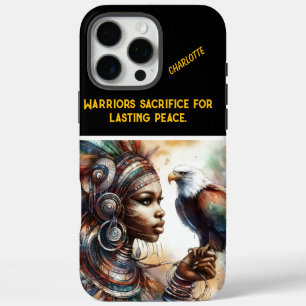 Coques iPhone 16 Pro Max Guerrier vêtu d'aigle reine de force