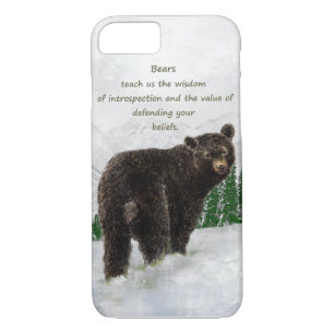 Case-Mate iPhone Case Guide animal d'esprit de totem d'ours noir