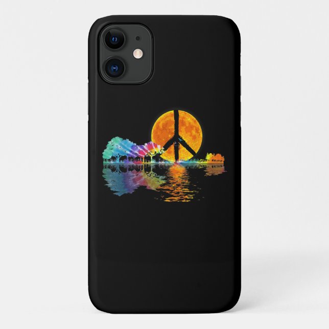 Coques Case-Mate iPhone Guitar Lake Shadow Peace Love (Dos)
