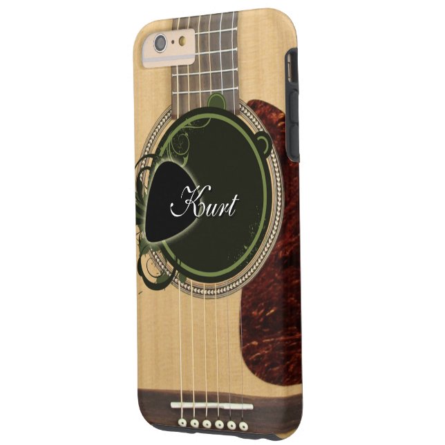 Coques Case-Mate iPhone Guitare acoustique classique avec nom monogramme p (Dos/Gauche)