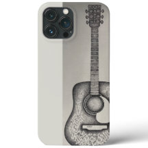 Guitare acoustique Martin noir et blanc