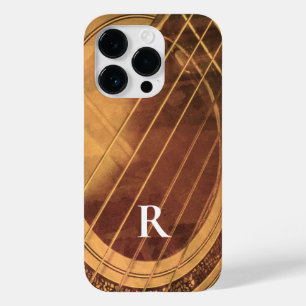 Coque Pour iPhone 14 Pro Guitare acoustique monogramme