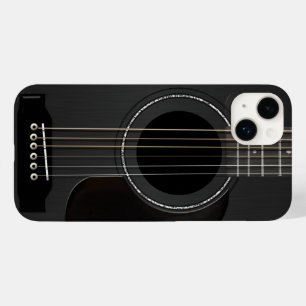 Coque Pour iPhone 14 Plus Guitare acoustique Noir