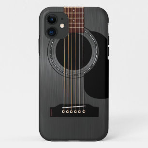 Coque Case-Mate Pour iPhone Guitare acoustique noire de cendre