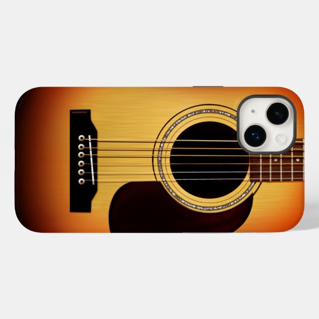 Coques Case-Mate iPhone Guitare acoustique Sunburst (Verso (horizontal))