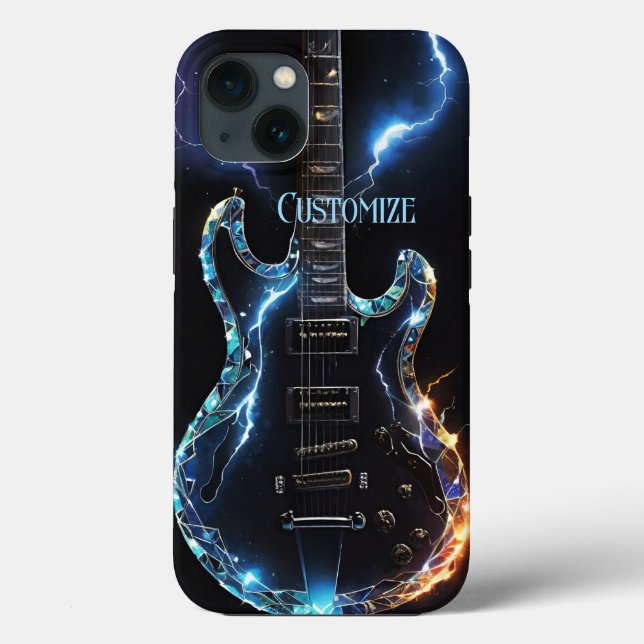 Coques Case-Mate iPhone Guitare électrique coupe diamant (Verso)