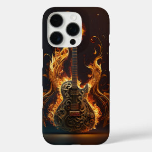 Coques iPhone 16 Pro Guitare électrique en feu