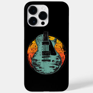 Coque Pour Pour iPhone 14 Pro Max Guitare Électrique Rétro Coucher de Soleil Vintage