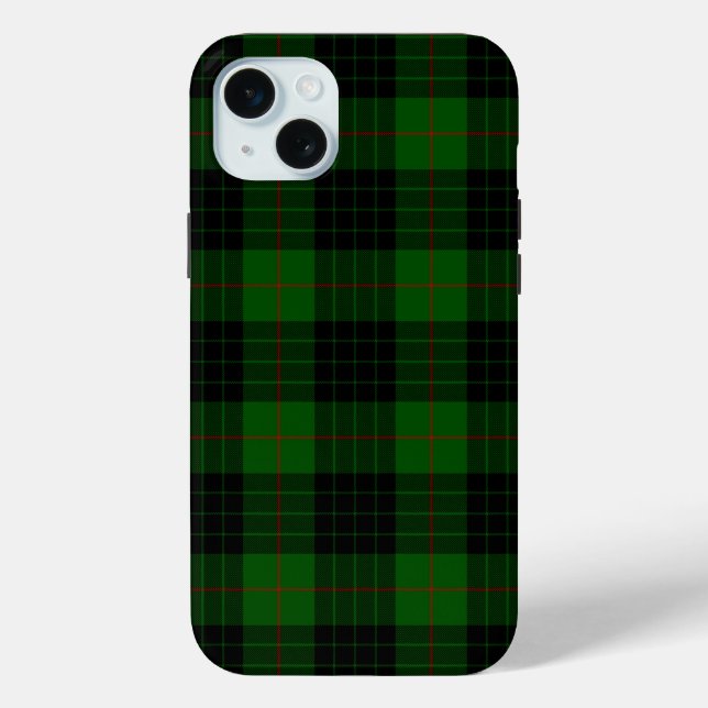 Coques Case-Mate iPhone Gunn tartan vert noir plaid (Verso)