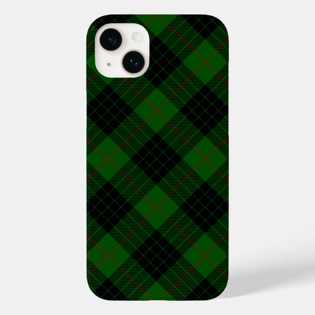Coques Case-Mate iPhone Gunn tartan vert noir plaid (Verso)