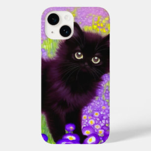 Coque Pour iPhone 14 Gustav Klimt Black Kitten