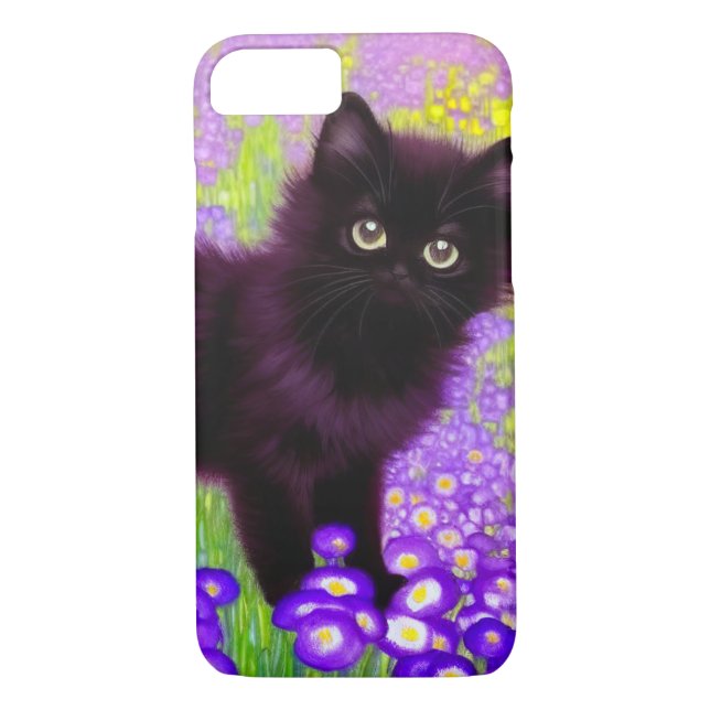 Coques Case-Mate iPhone Gustav Klimt Black Kitten (Dos)