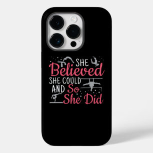 Coque Pour iPhone 14 Pro Gymnastique féminine - Elle Croyait Qu'Elle Pourra