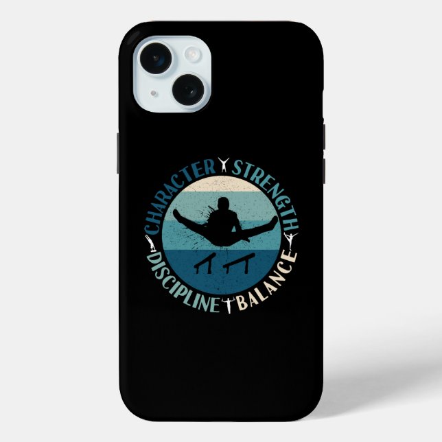 Coques Case-Mate iPhone Gymnastique masculine Caractère Force Discipline (Verso)