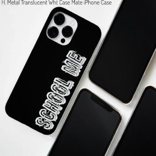 Coque Pour Pour iPhone 14 Pro Max H. Métal Translucide-Wht