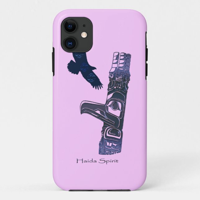 Coques Case-Mate iPhone Haida Eagle & Totem Pole Art autochtone (Dos)